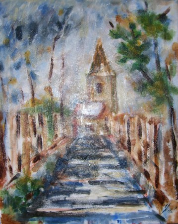 Schody ku kostolu 40 x 50